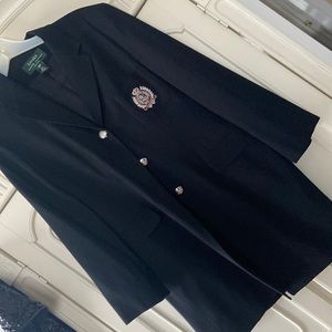 Ralph Lauren black long jacket size 14p